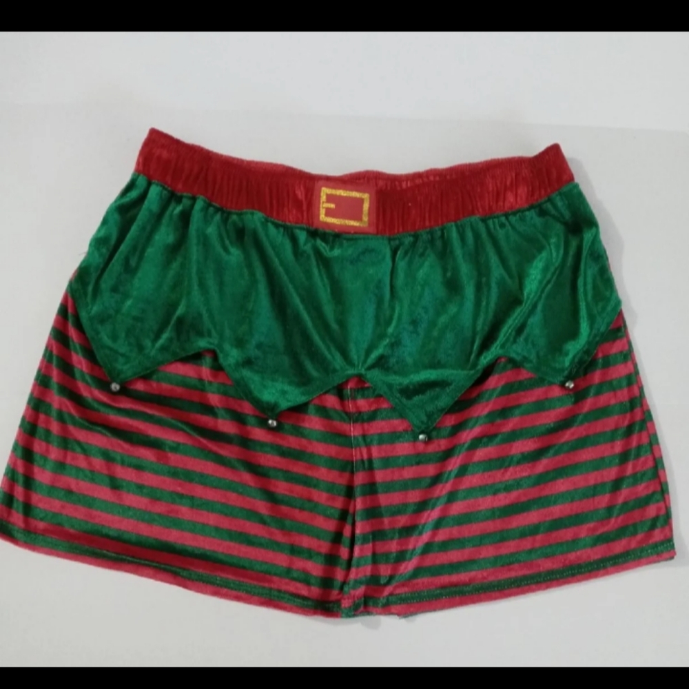 XL Velour Christmas Elf Boxer